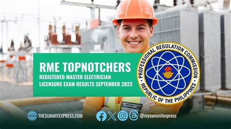rme result september 2023|TOP 10: Registered Master Electrician RME board exam result .
